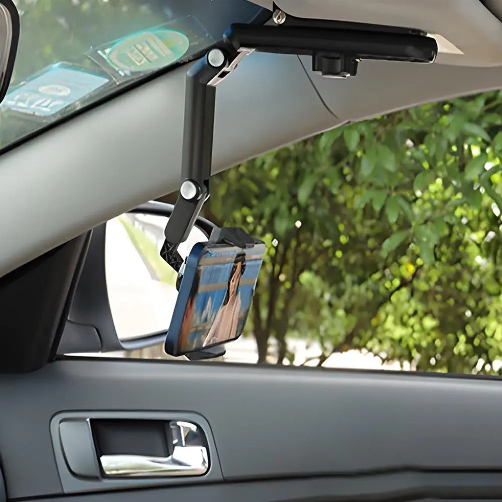 Car Sun Visor Phone Mount 360° Rotating Rotatable Adjustable Long Arm  Phone Holder Universal Navigation Bracket For Vehicle